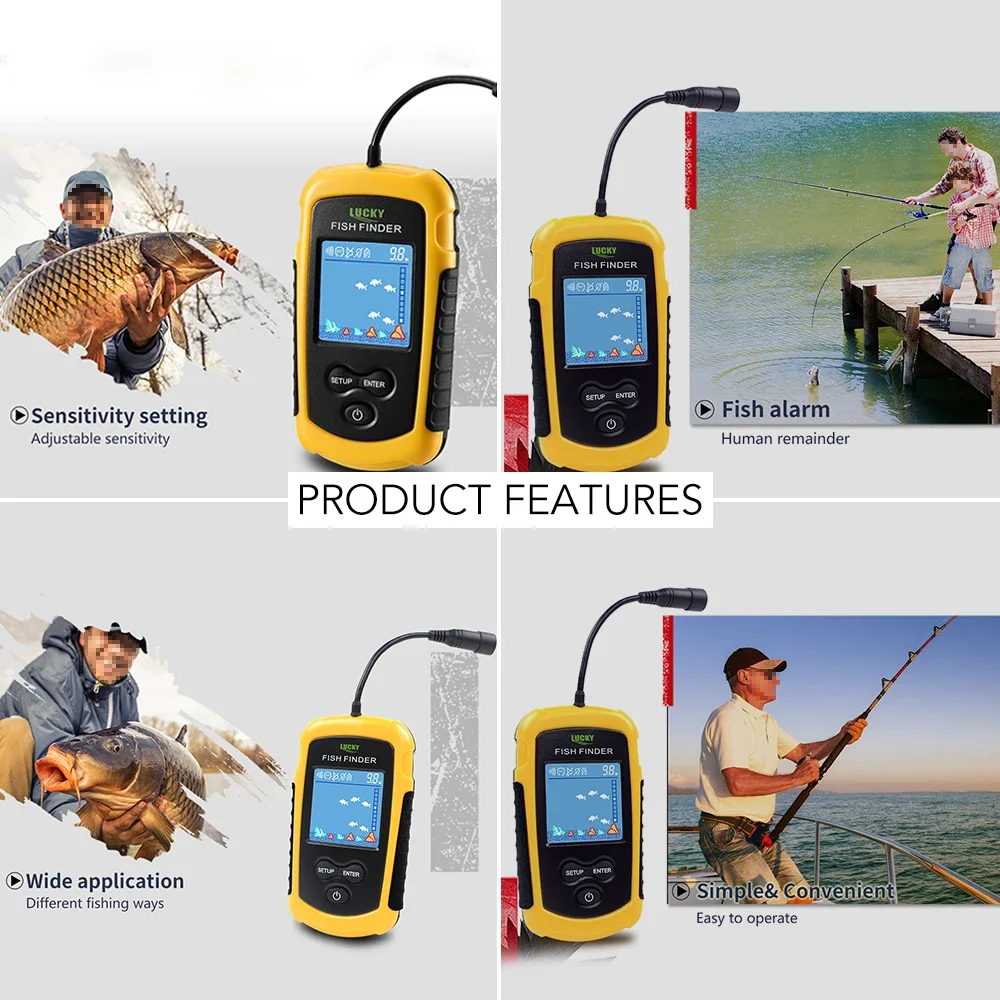 Schermo LCD a colori fortunato - Fish Finder Portable recensione e prezzo